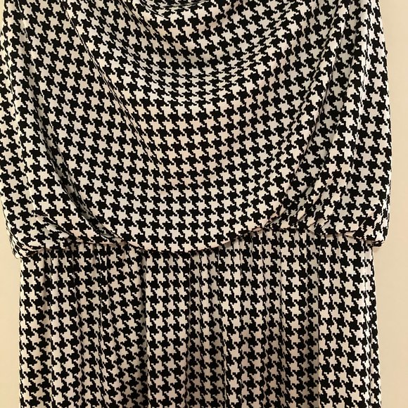 Sleeveless Herringbone Check Dress Size 10 - Picture 2 of 3